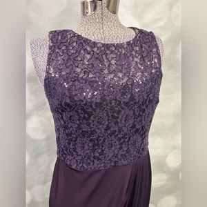 London Times Petite 10‎ long dress in a deep purple
